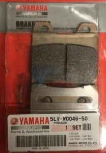 Product image: Yamaha - 5LVW00465000 - BRAKE PAD KIT 2 