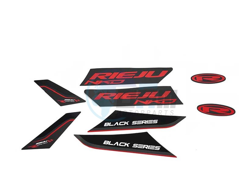 Product image: Rieju - 0/000.390.7031 - JUEGO CALCAS RS3 NKD BLACK SERIES 2018  0