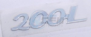 Product image: Piaggio - 620528 - NAME PLATE 200L 