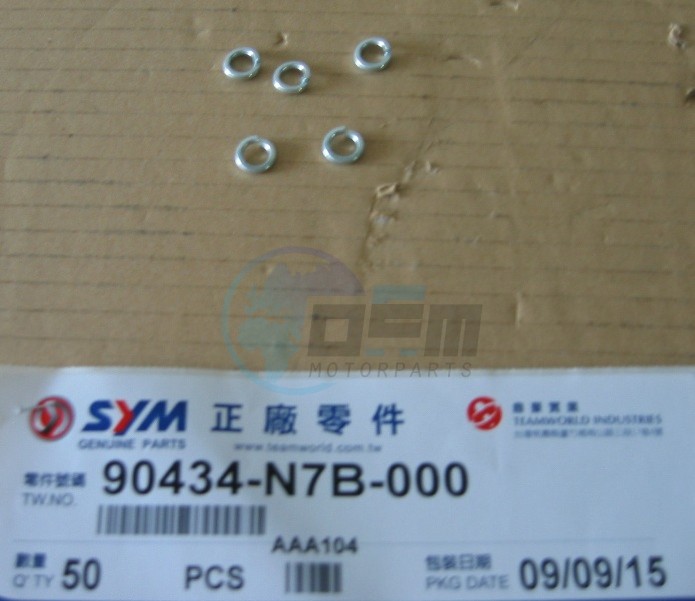 Product image: Sym - 90434-N7B-000 - SPRING WASHER 8MM  0