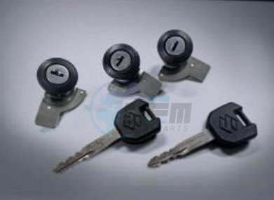 Product image: Suzuki - 95700-21810 - LOCK SET FOR TOP AND SIDE CASES  1