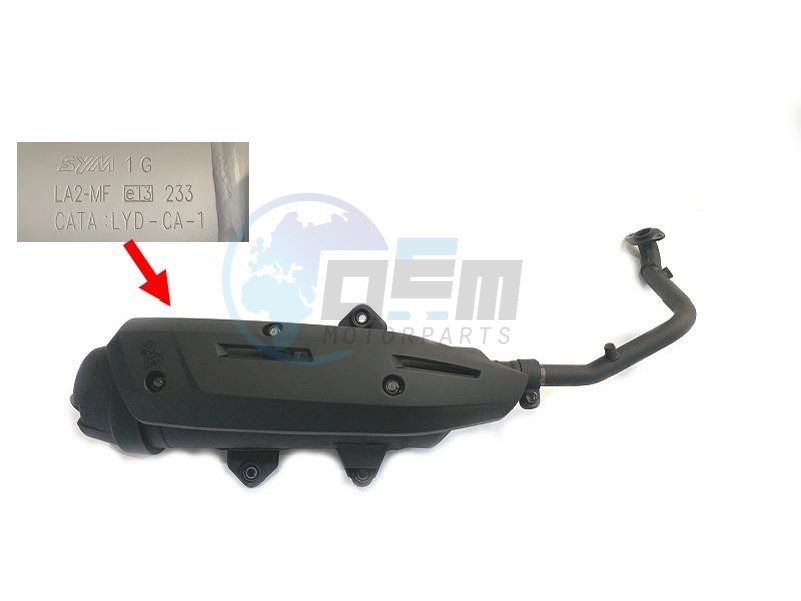 Product image: Sym - 18000-LA2-006-JH - MUFFLER ASSY.( PROTECTOR:BK-001UL)  0