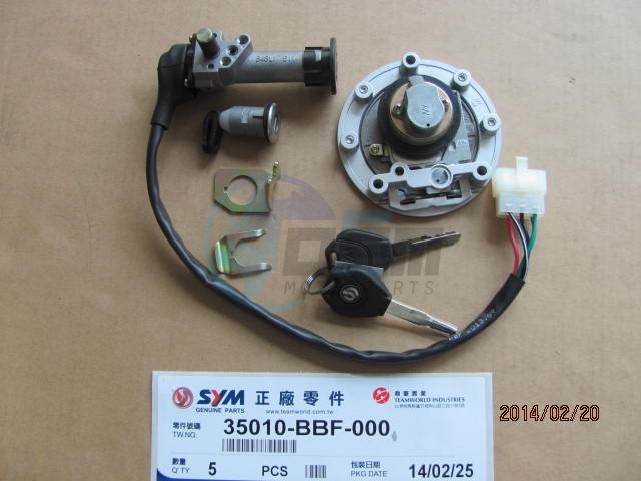 Product image: Sym - 35010-BBF-000 - KEY SET  0