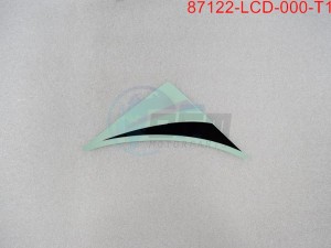 Product image: Sym - 87122-LCD-000-T1 - L. FR. UNDER SPOILER STRIPE TYPE1 