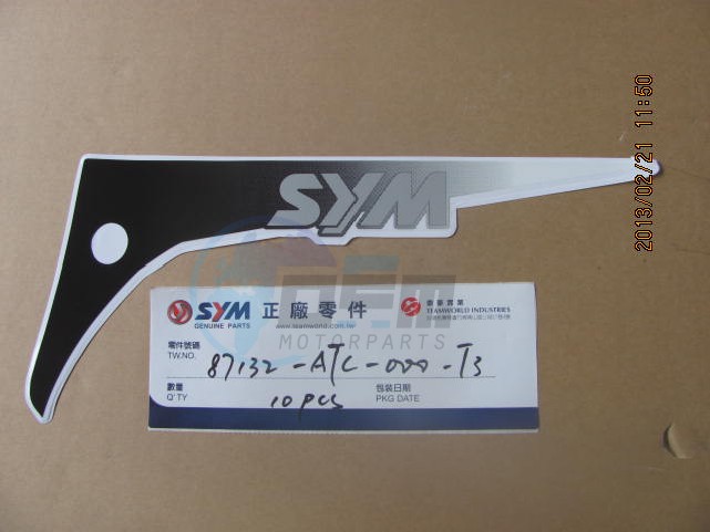 Product image: Sym - 87132-ATC-000-T3 - SIDE COVER L.STRIPE  0