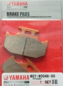 Product image: Yamaha - 4GYW00460000 - BRAKE PAD KIT 2 