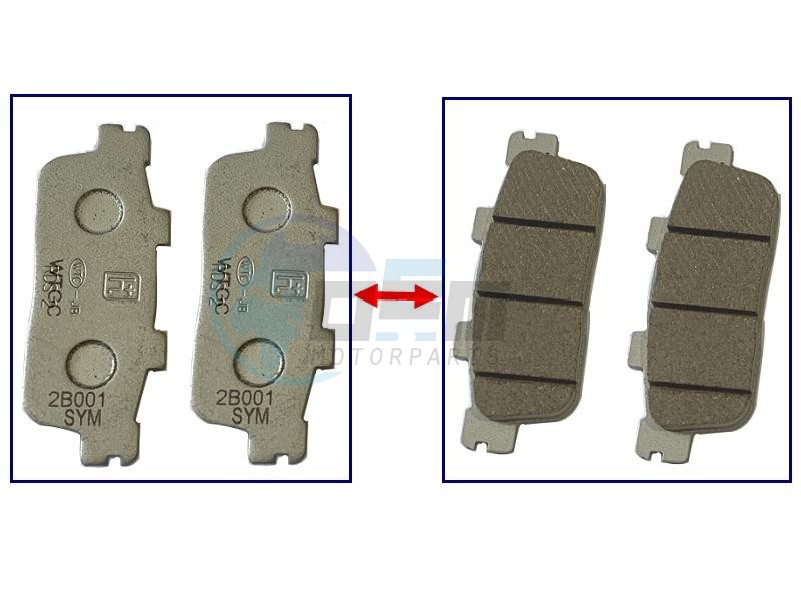 Product image: Sym - 43105-L3A-800-A - REAR BRAKE PAD SET(BLUE)  0