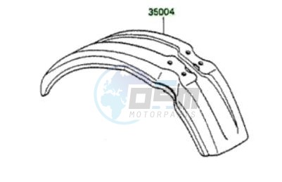 Product image:  - 35004-1250-6W - FENDER-FRONT,L.GREEN  1