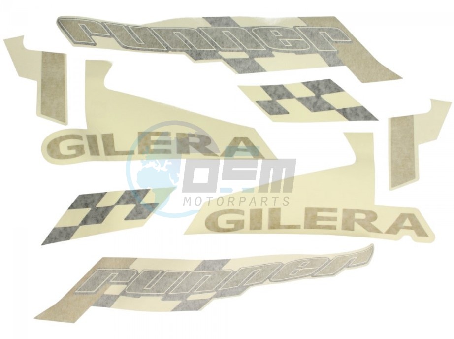 Product image: Gilera - 673526 - \""""""RUNNER"""" special series 2011 spoiler and vehicle label kit\""  0