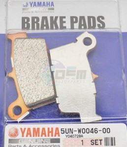 Product image: Yamaha - 5UNW00460000 - BRAKE PAD KIT 2 