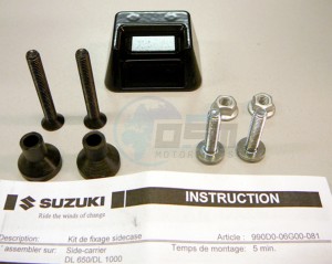 Product image: Suzuki - 990D0-06G00-081 - BLACK SIDE CASE FIXING SET 