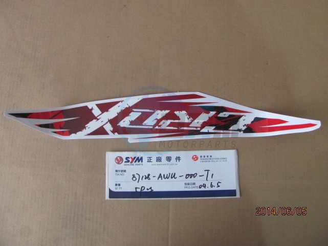 Product image: Sym - 87128-AWU-000-T1 - L.BODY COVER STRIPE  0