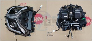 Product image: Sym - 33100-X8C-000 - HEAD LIGHT ASSY. 