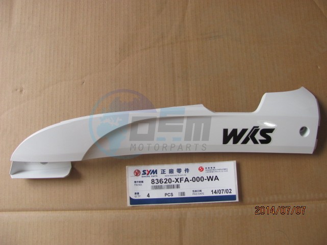 Product image: Sym - 83620-XFA-000-WA - ONDERSPOILER *L* WIT WH-006  0