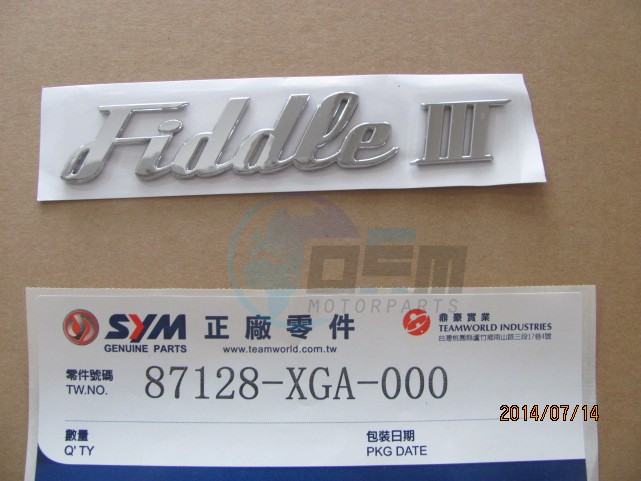 Product image: Sym - 87128-XGA-000 - DECOR FIDDLE III MOTORPLAAT  0