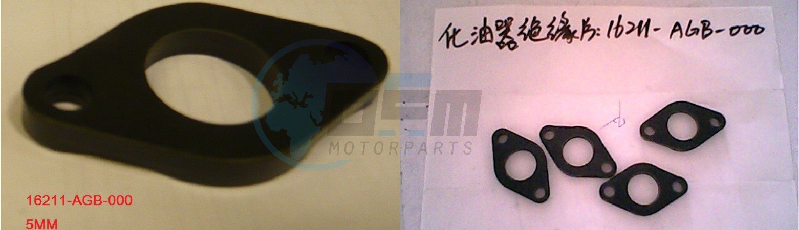 Product image: Sym - 16211-A3G-010 - CARBURETOR INSULATOR  0