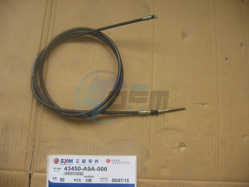 Product image: Sym - 43450-A9A-000 - RR.BRALE CABLE  1