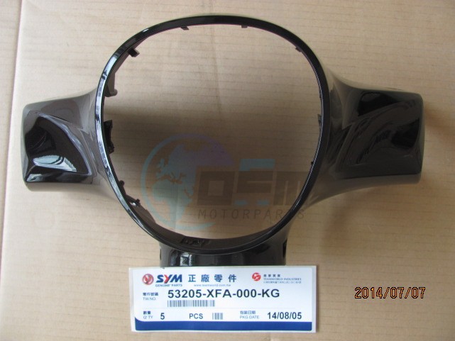 Product image: Sym - 53205-XFA-000-KG - STUURKAP ZWART BK-5560S  0