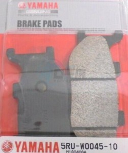 Product image: Yamaha - 5RUW00451000 - BRAKE PAD KIT  