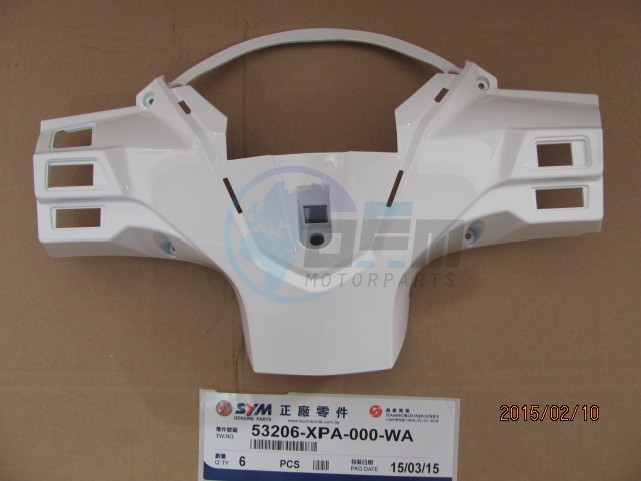 Product image: Sym - 53206-XPA-000-WA - RR. HANDLE COVER(WH-006)  0