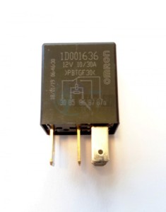 Product image: Piaggio - 1D001636 - Microrelay with resistance 12V 30A/10A 